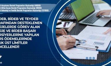 TÜBİTAK ARDEB, BİDEB ve TEYDEB Tarafından Desteklenen Projelere İlişkin Burs Miktarı Üst Sınırları Güncellendi