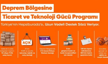 Hepsiburada deprem bölgesinde 2 yılda 10 milyar TL'lik üretim ve ticaret hacmi yaratacak