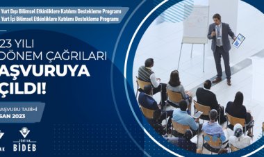 BİDEB 2224-Bilimsel Etkinliklere Katılımı Destekleme Programları 2023 Yılı 2. Dönem Çağrıları Açıldı